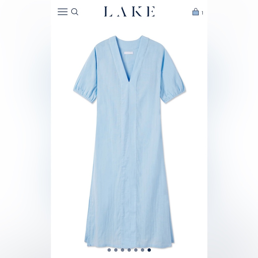 Lake Gauze Caftan in Morning Blue size XS